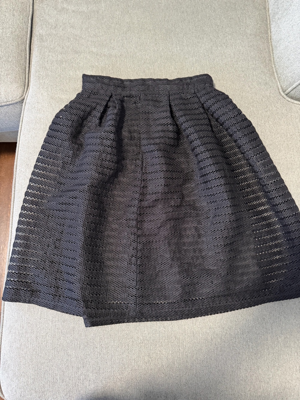 Forever 21 Black Eyelet A-Line Skirt